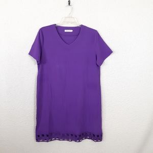 Misslook Womens Purple Textured Dress Plus Size XXL New #1D0049
